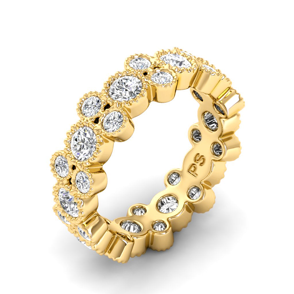 1.70 CT Round Cut Lab Grown Diamonds - Eternity Ring