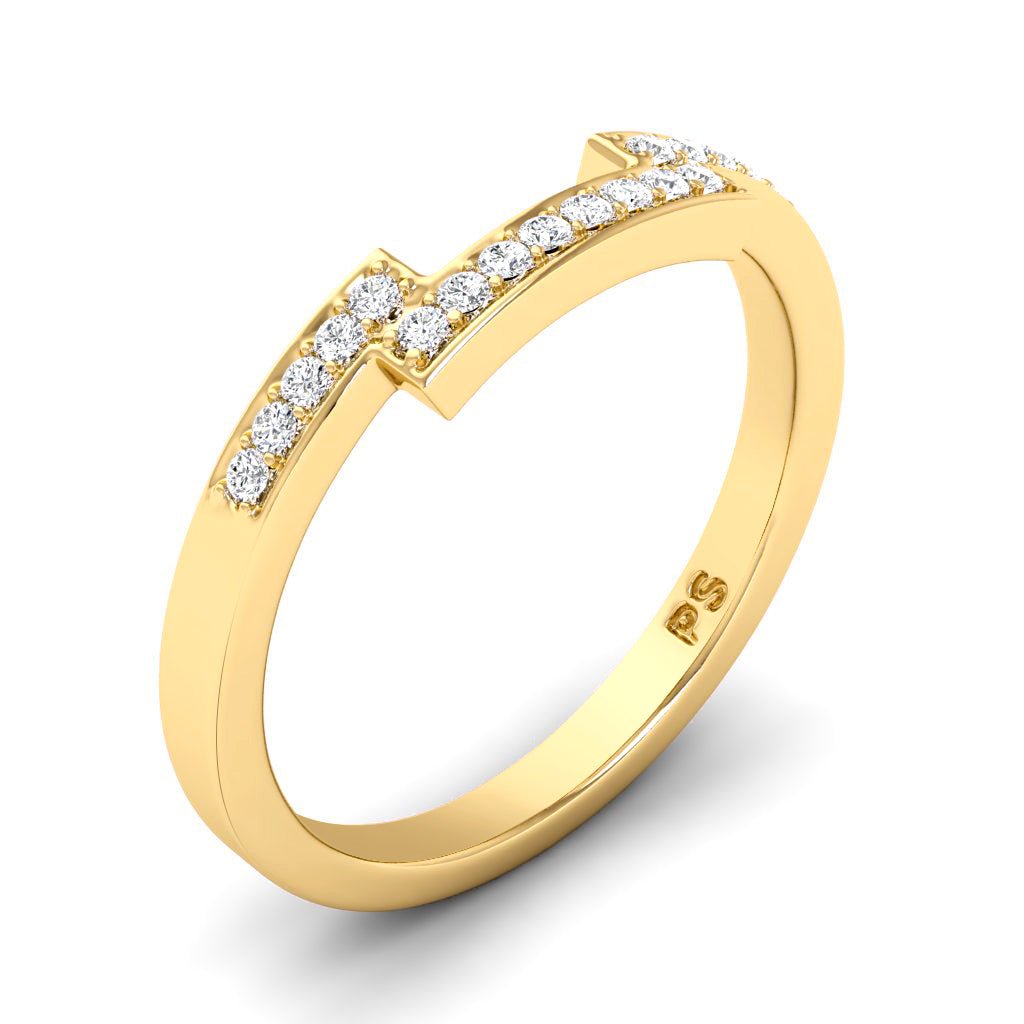 0.15 CT Round Cut Natural Diamonds - Wedding Band - Primestyle.com