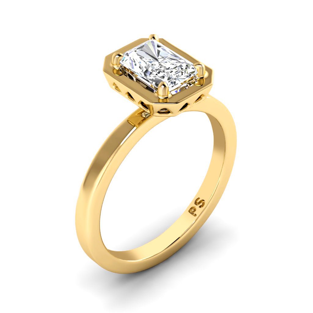 0.35-1.50 CT Radiant Cut Natural Diamonds - Solitaire Rings