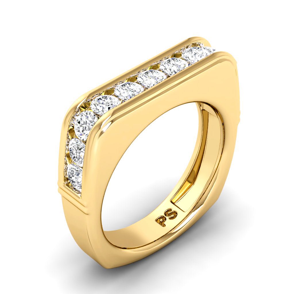 0.90 CT Round Cut Lab Grown Diamonds - Wedding Band - Primestyle.com