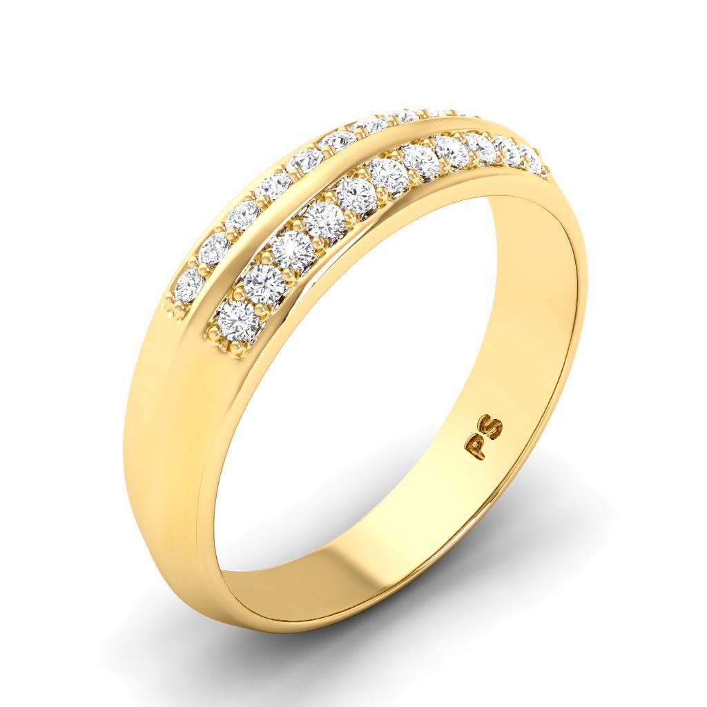 0.45 CT Round Cut Natural Diamonds - Wedding Band - Primestyle.com