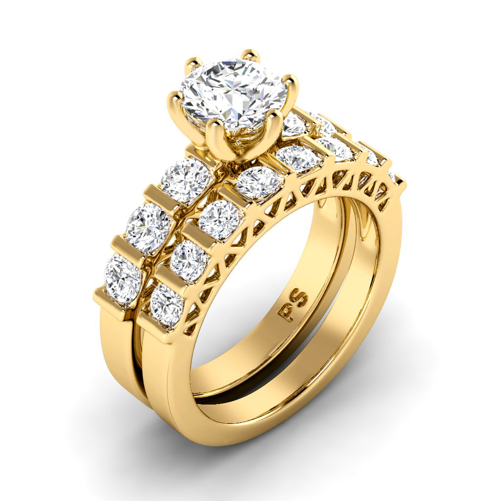 1.45-2.60 CT Round Cut Natural Diamonds - Bridal Set