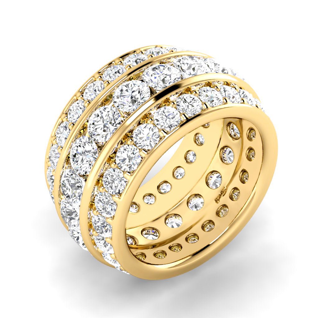 4.00-6.00 CT Round Cut Natural Diamonds - Eternity Rings