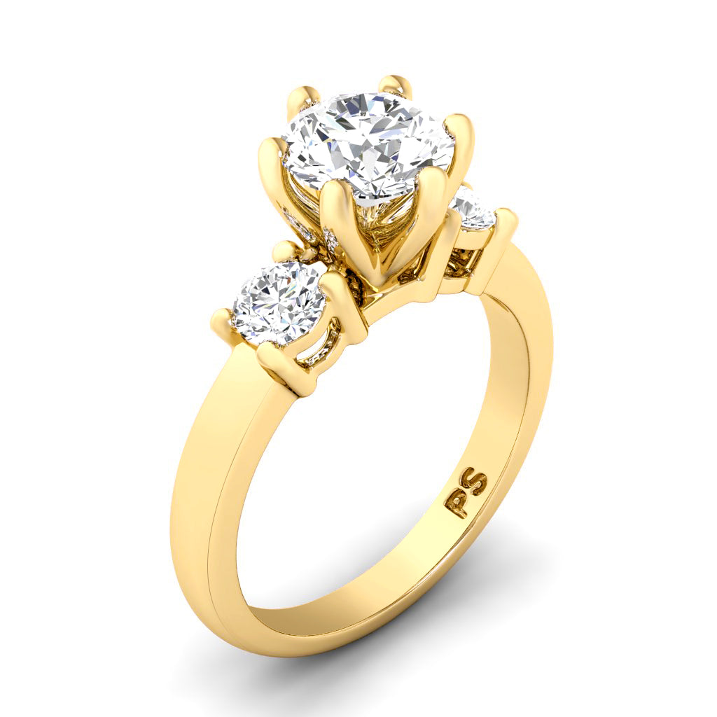 0.90-3.40 CT Round Cut Lab Grown Diamonds - Engagement Ring