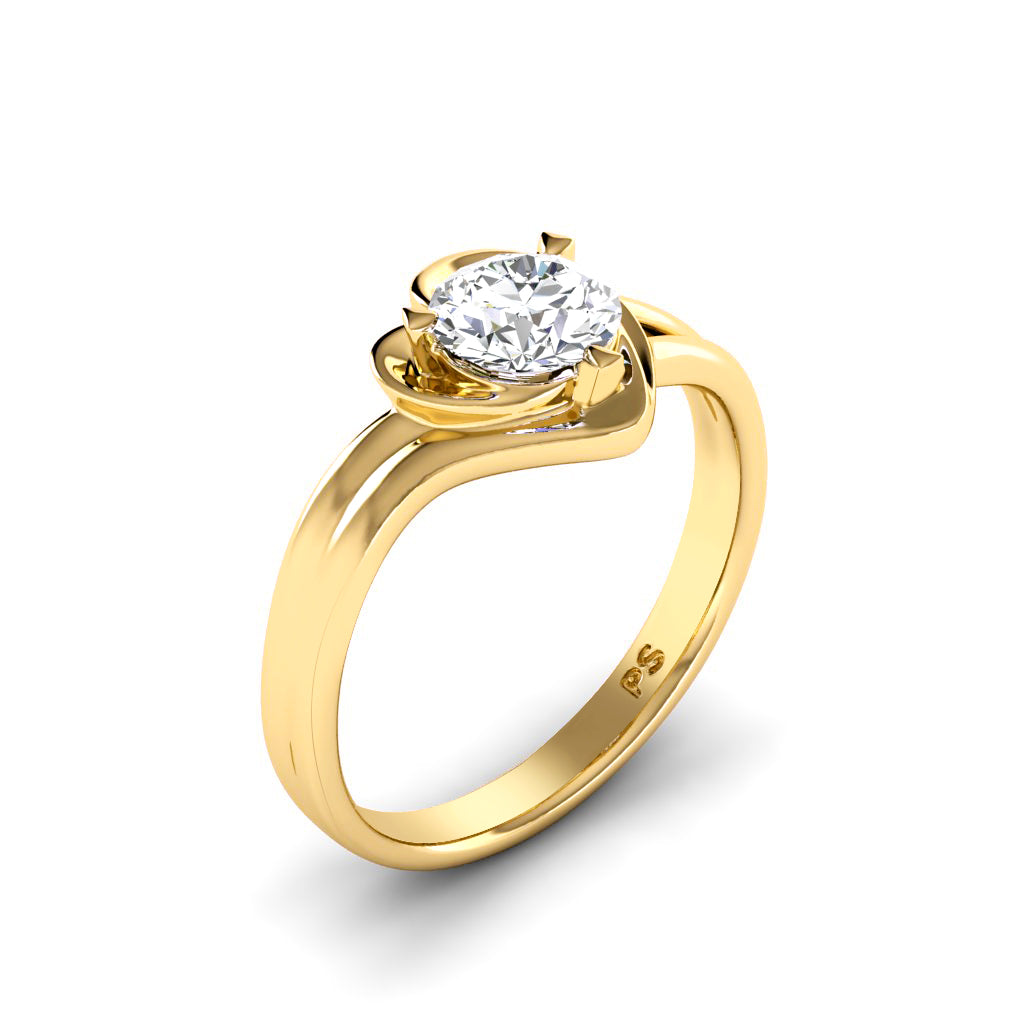 0.50-3.00 CT Round Cut Lab Grown Diamonds - Solitaire Ring