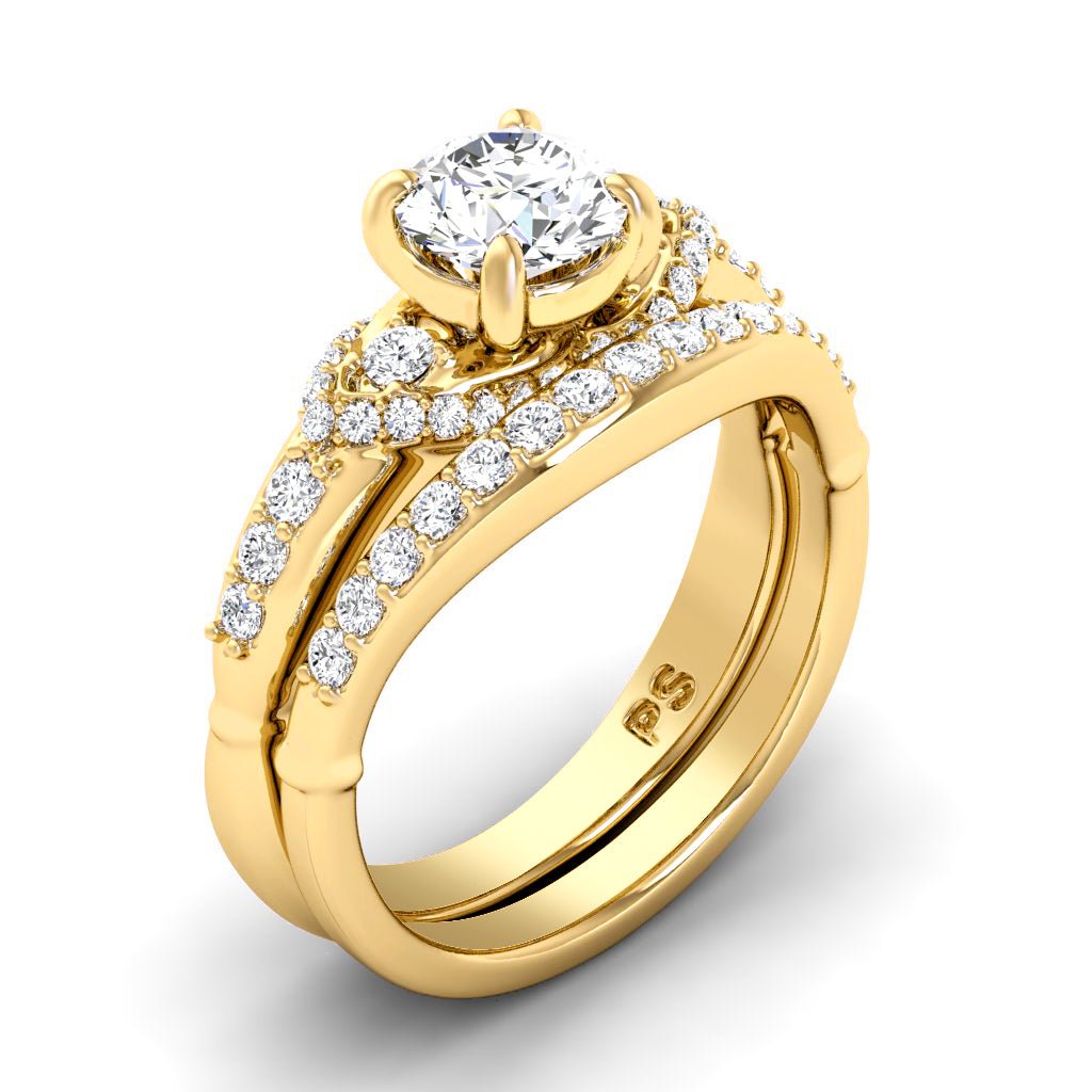 1.00-6.50 CT Round Cut Diamonds - Bridal Set