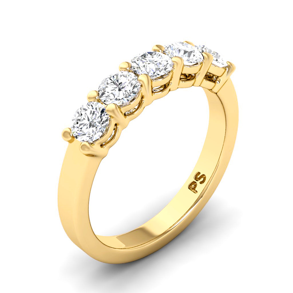 1.50 CT Round Cut Natural Diamonds - Wedding Band