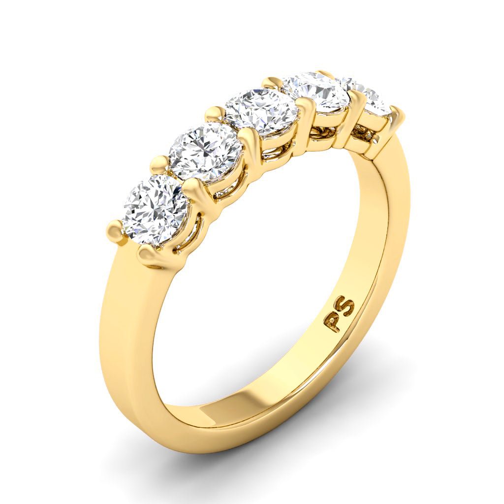 1.50 CT Round Cut Natural Diamonds - Wedding Band - Primestyle.com