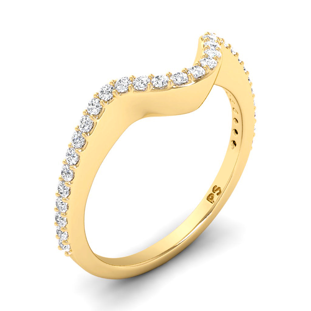 0.35 CT Round Cut Natural Diamonds - Wedding Band