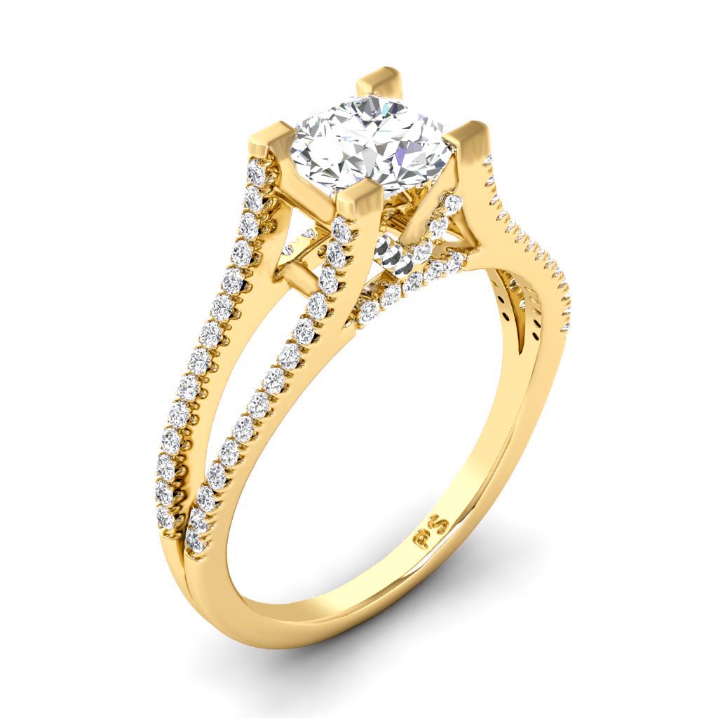 0.90-6.40 CT Round Cut Lab Grown Diamonds - Engagement Ring