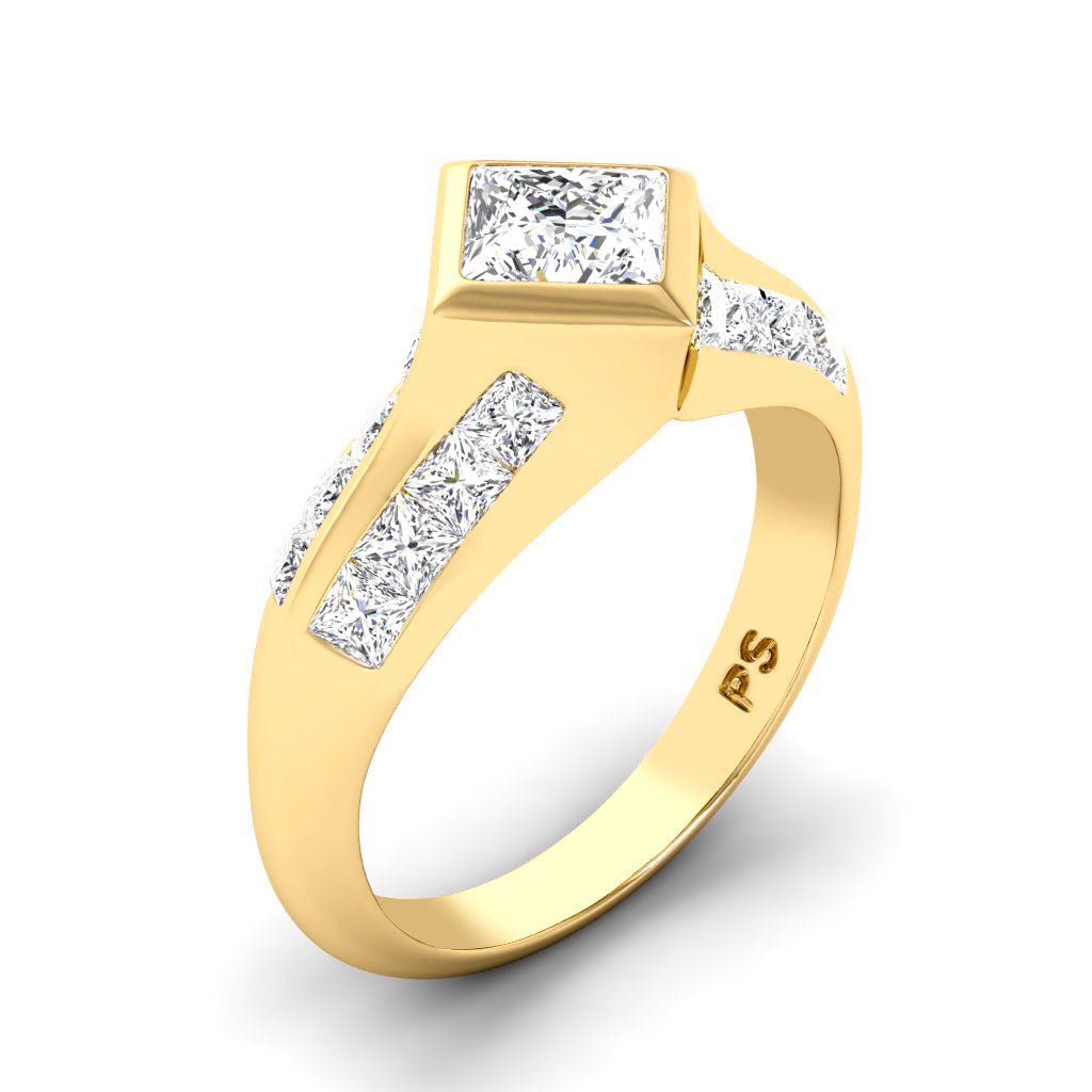 1.50-7.00 CT Princess Cut Lab Grown Diamonds - Engagement Ring