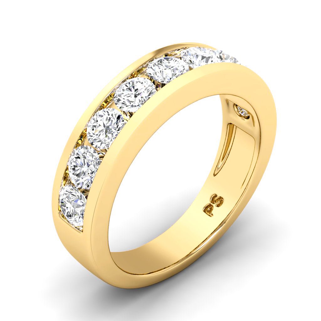 1.35 CT Round Cut Natural Diamonds - Wedding Band - Primestyle.com