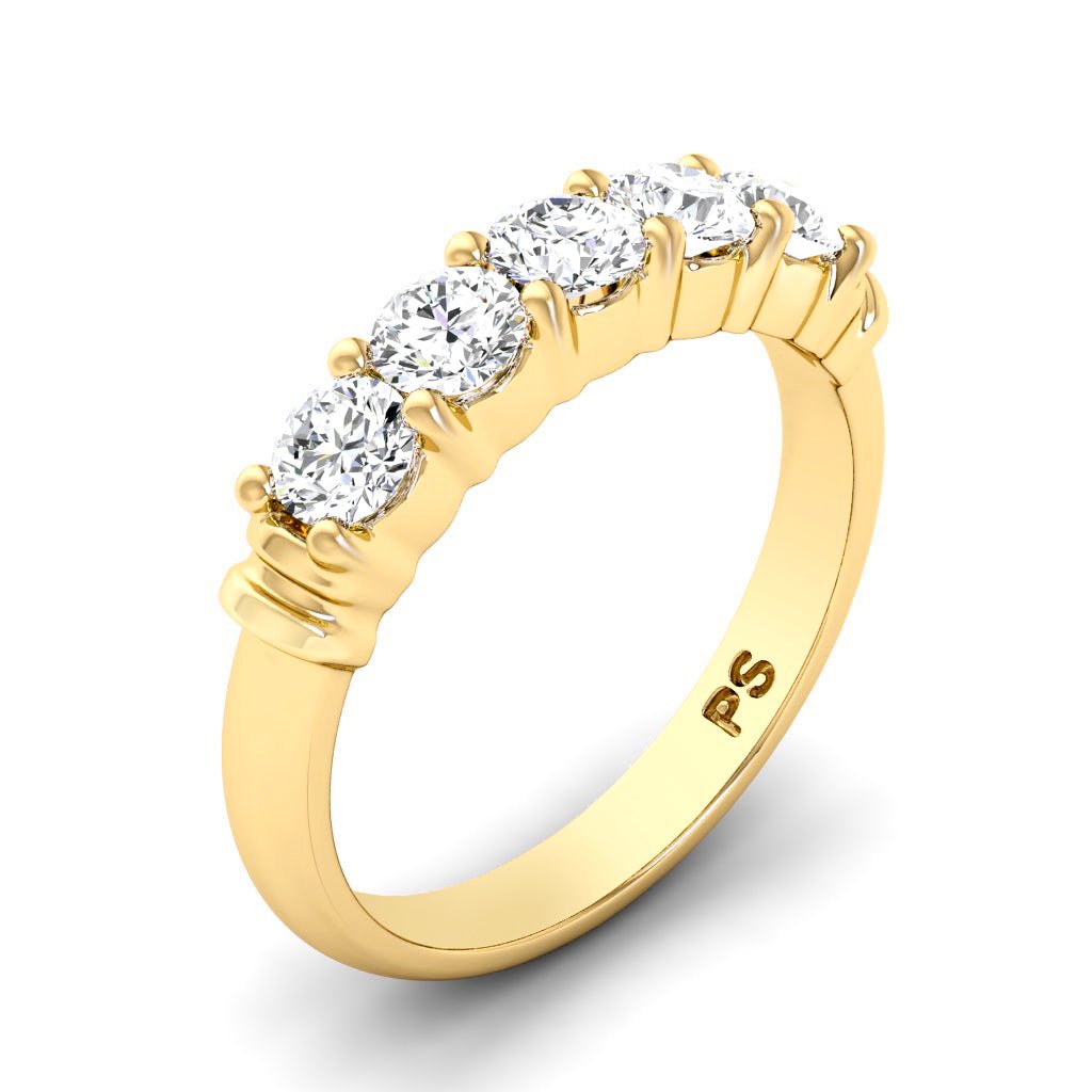 0.80 CT Round Cut Lab Grown Diamonds - Wedding Band - Primestyle.com