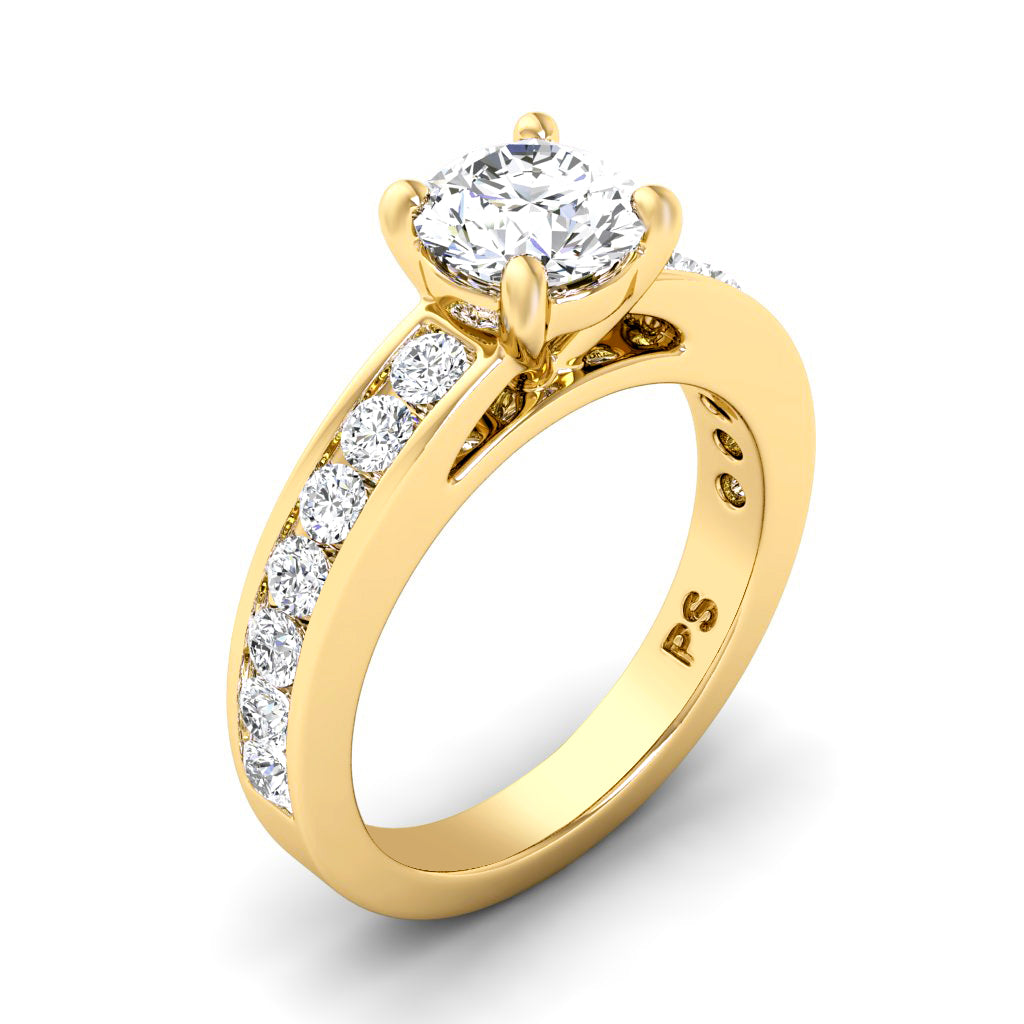 1.15-3.65 CT Round Cut Lab Grown Diamonds - Engagement Ring