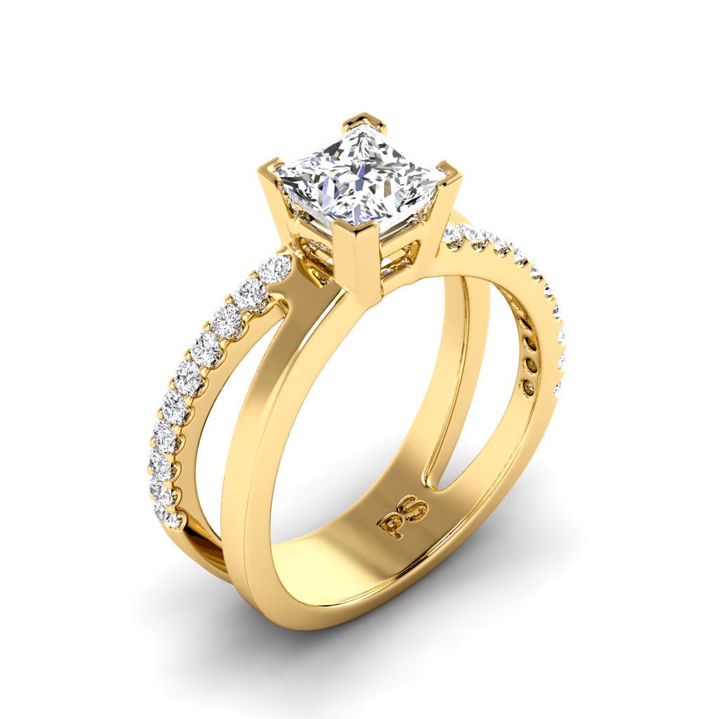 0.75-6.25 CT Princess & Round Cut Lab Grown Diamonds - Engagement Ring