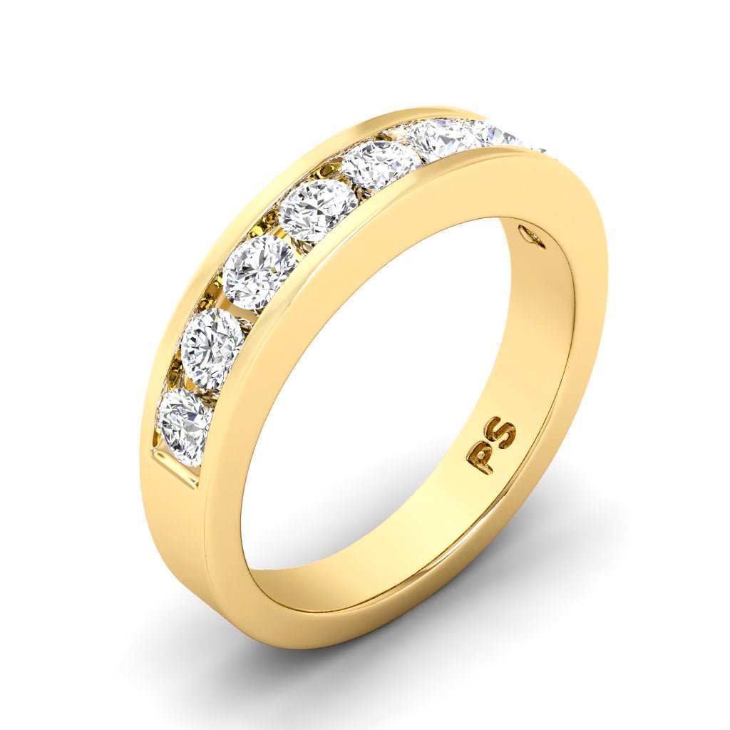 0.80 CT Round Cut Lab Grown Diamonds - Wedding Band - Primestyle.com