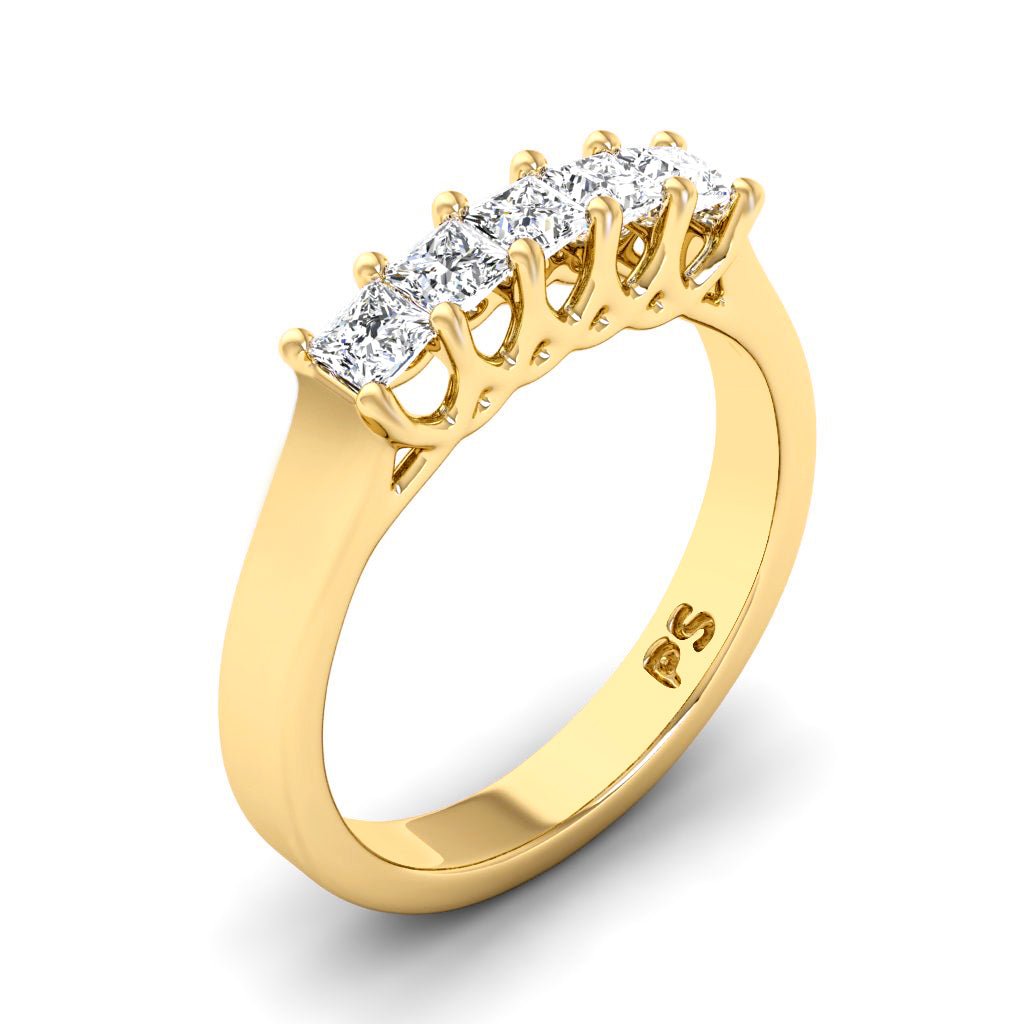 0.50 CT Princess Cut Lab Grown Diamonds - Wedding Band - Primestyle.com