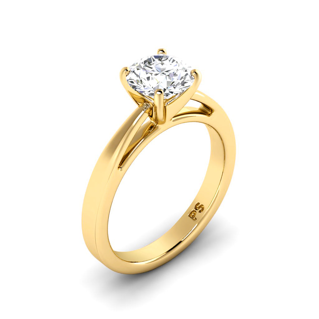 0.50-3.00 CT Round Cut Lab Grown Diamonds - Solitaire Ring