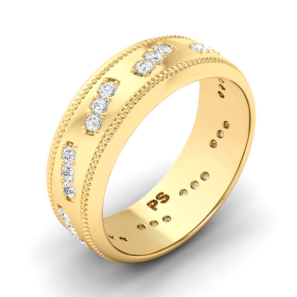 0.50 CT Round Cut Natural Diamonds - Wedding Band