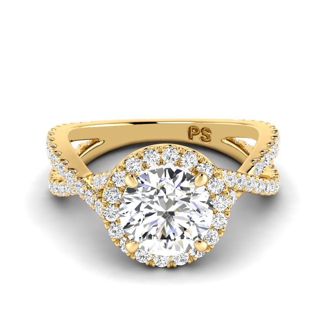 1.10-6.60 CT Round Cut Diamonds - Halo Rings