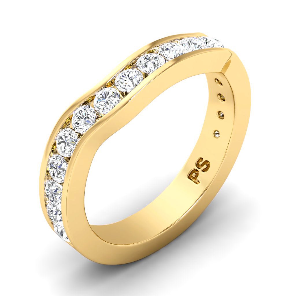 0.45 CT Round Cut Lab Grown Diamonds - Wedding Band - Primestyle.com