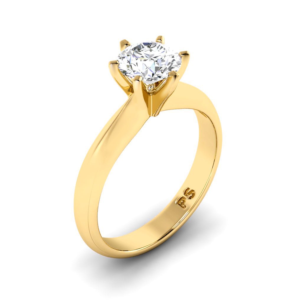 0.35-1.50 CT Round Cut Natural Diamonds - Solitaire Rings
