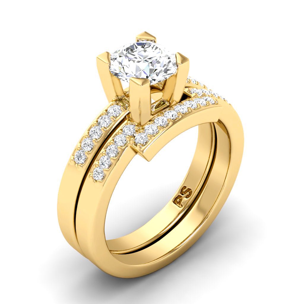 0.60 - 1.75 CT Round Cut Natural Diamonds - Bridal Set - Primestyle.com