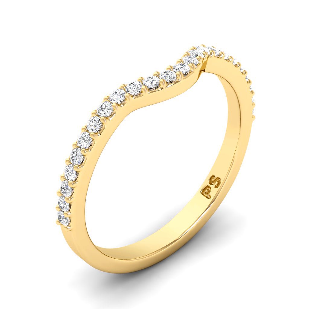 0.25 CT Round Cut Lab Grown Diamonds - Wedding Band - Primestyle.com