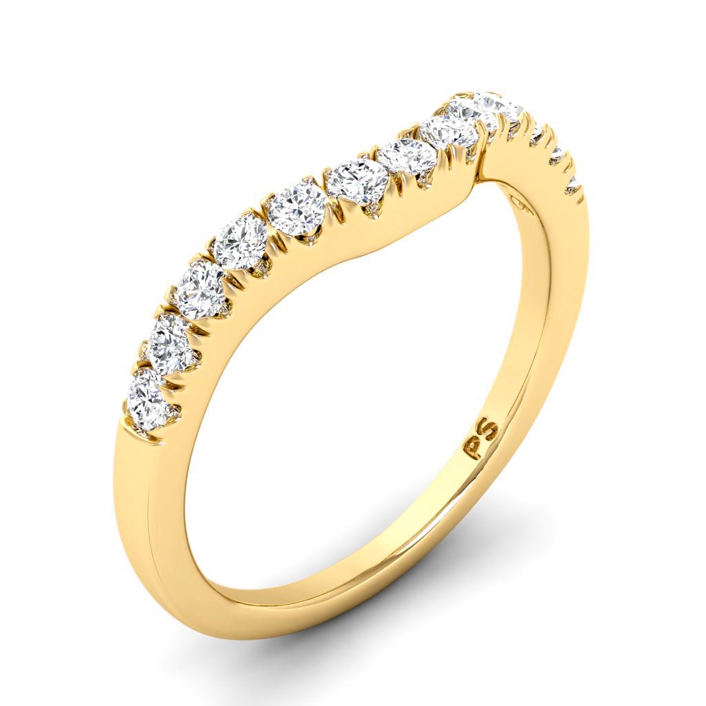 0.30 CT Round Cut Natural Diamonds - Wedding Band - Primestyle.com