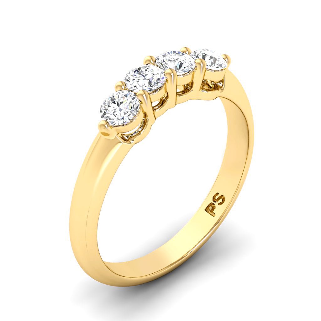0.60 CT Round Cut Lab Grown Diamonds - Wedding Band - Primestyle.com