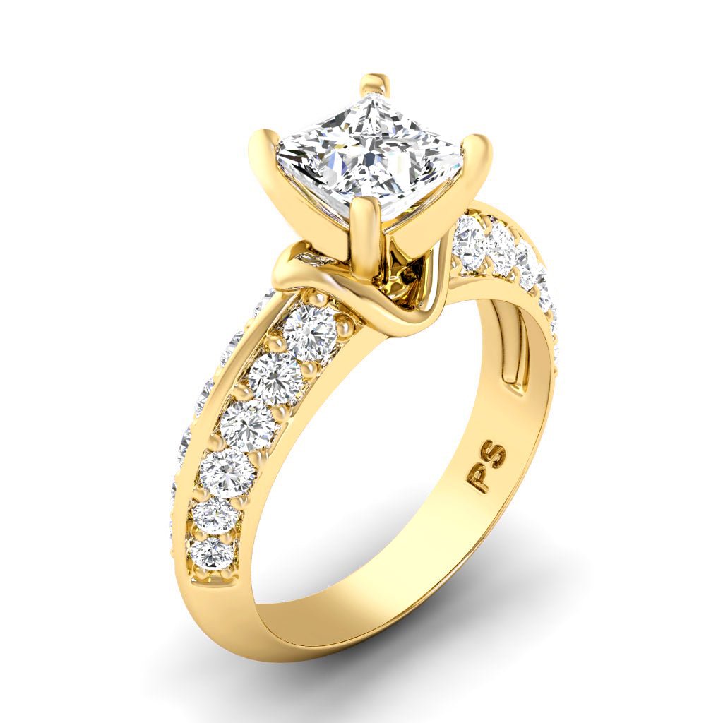 1.15 - 6.65 CT Princess & Round Cut Diamonds - Engagement Ring - Primestyle.com