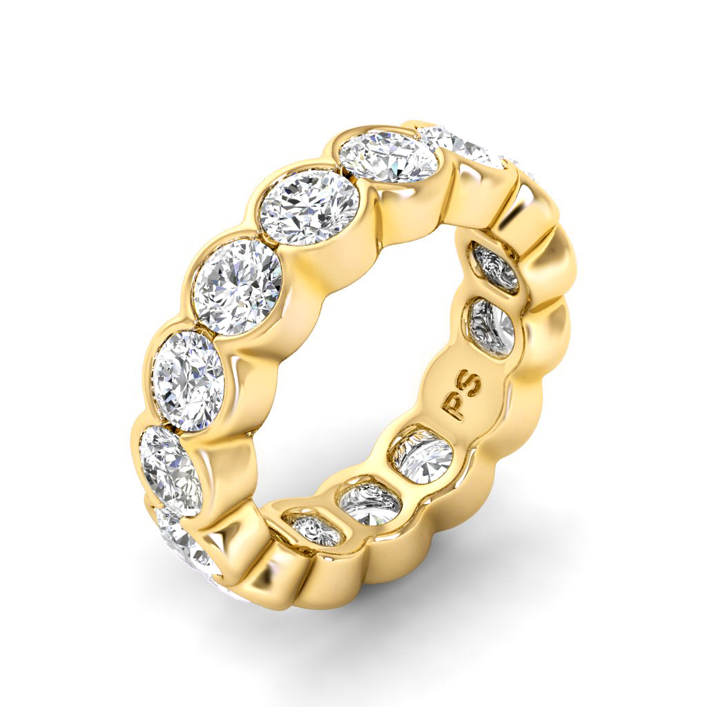 2.00-6.00 CT Round Cut Natural Diamonds - Eternity Rings