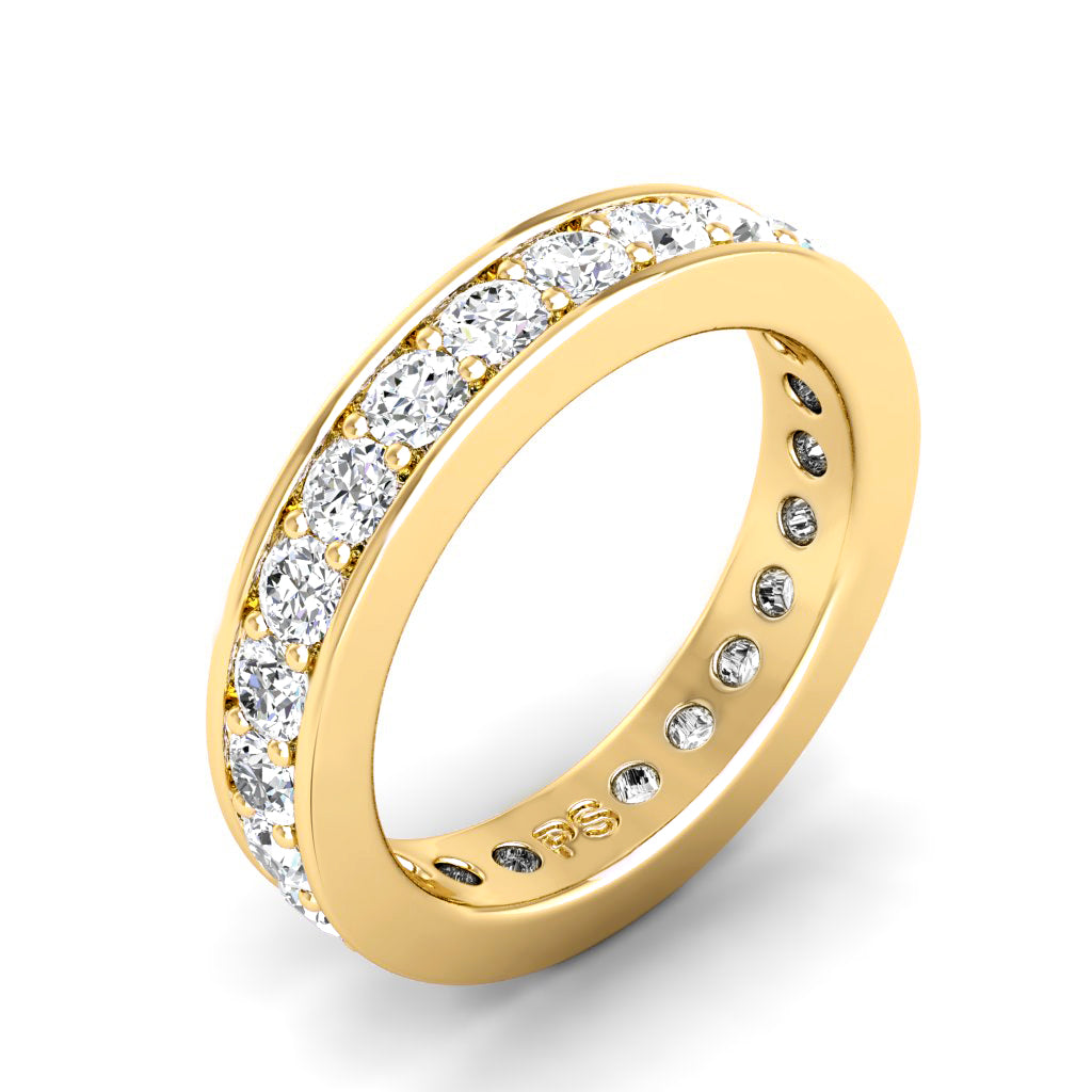 1.25-4.00 CT Round Cut Lab Grown Diamonds - Eternity Ring