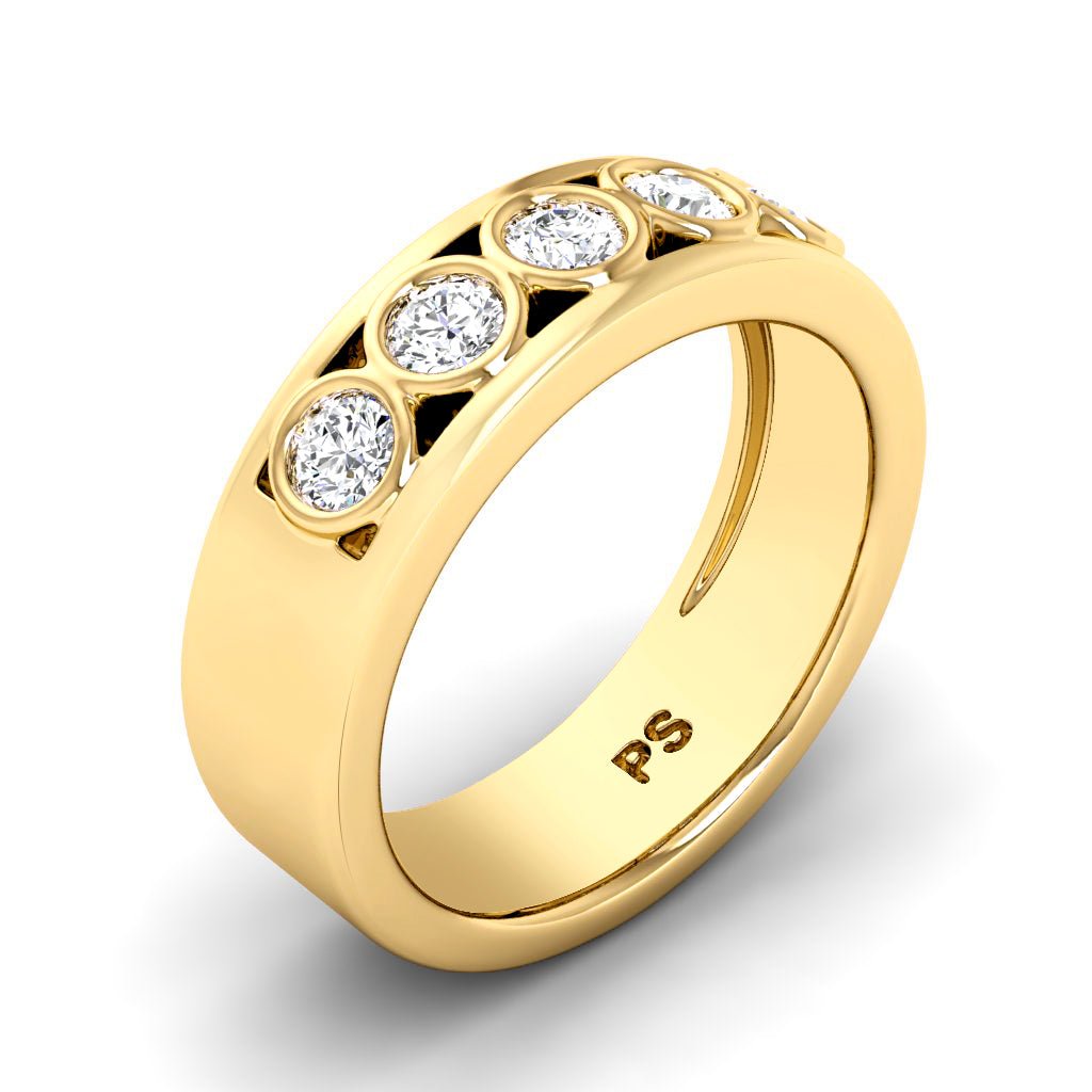 0.45 CT Round Cut Lab Grown Diamonds - Wedding Band - Primestyle.com