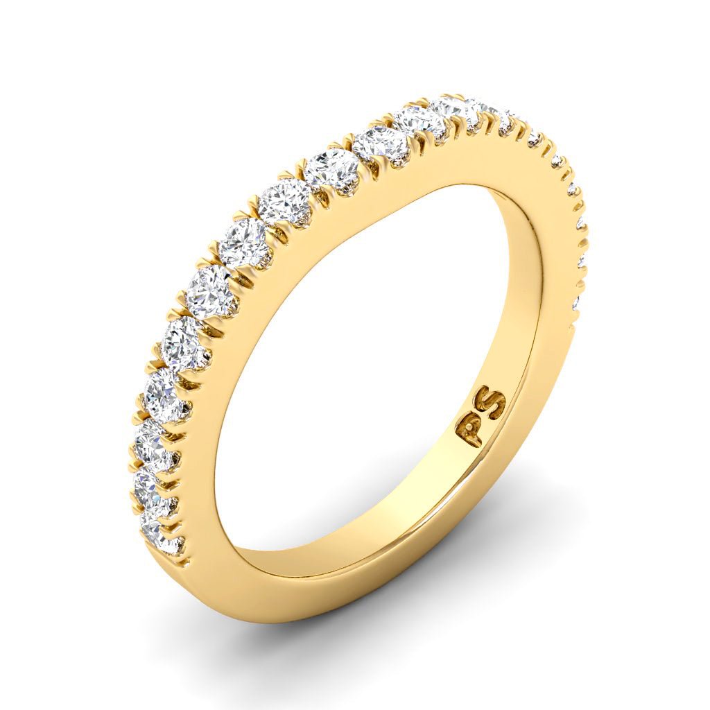 0.45 CT Round Cut Lab Grown Diamonds - Wedding Band - Primestyle.com