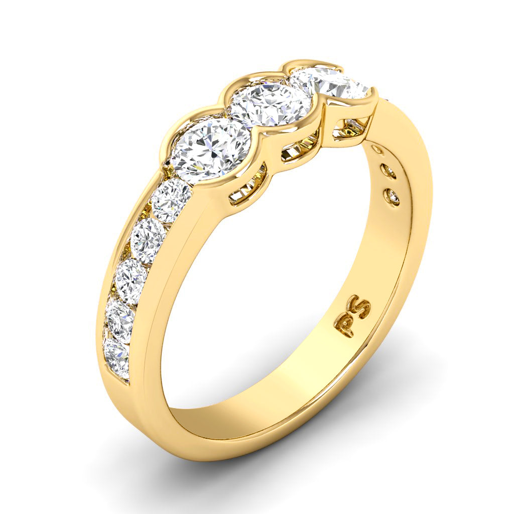 1.10 CT Round Cut Lab Grown Diamonds - Wedding Band