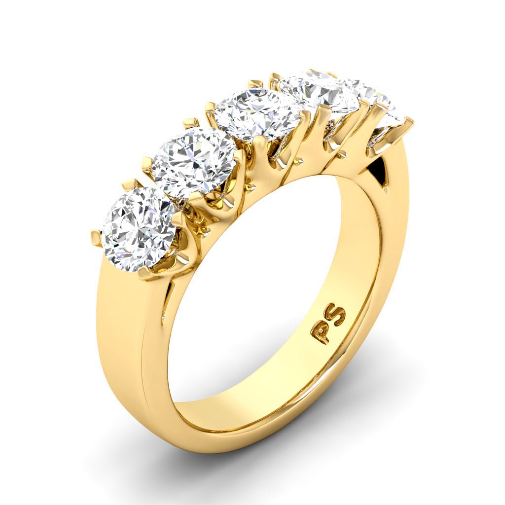 1.50 CT Round Cut Natural Diamonds - Wedding Band - Primestyle.com
