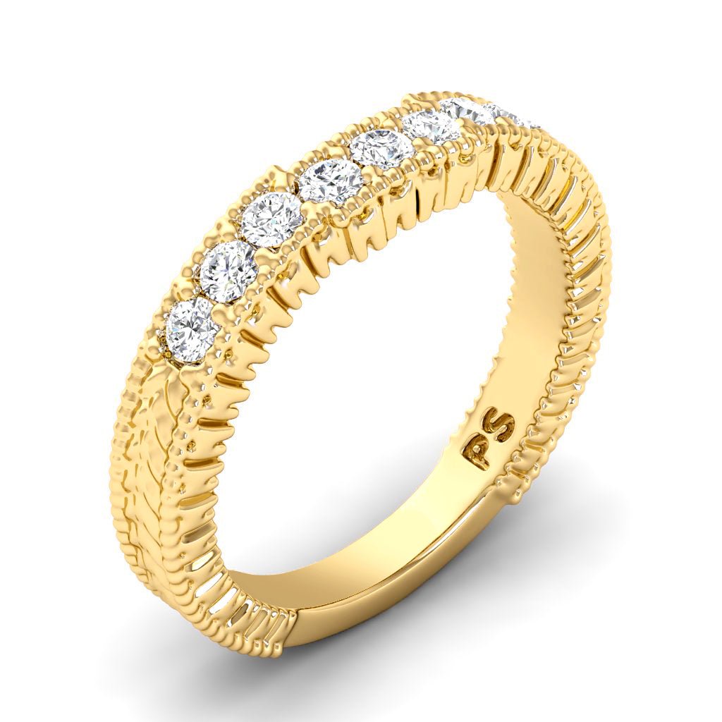 0.35 CT Round Cut Natural Diamonds - Wedding Band