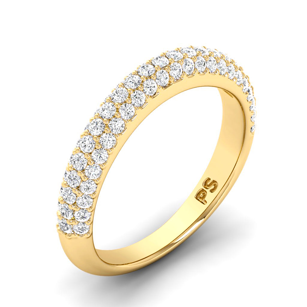 0.65 CT Round Cut Diamonds - Wedding Band