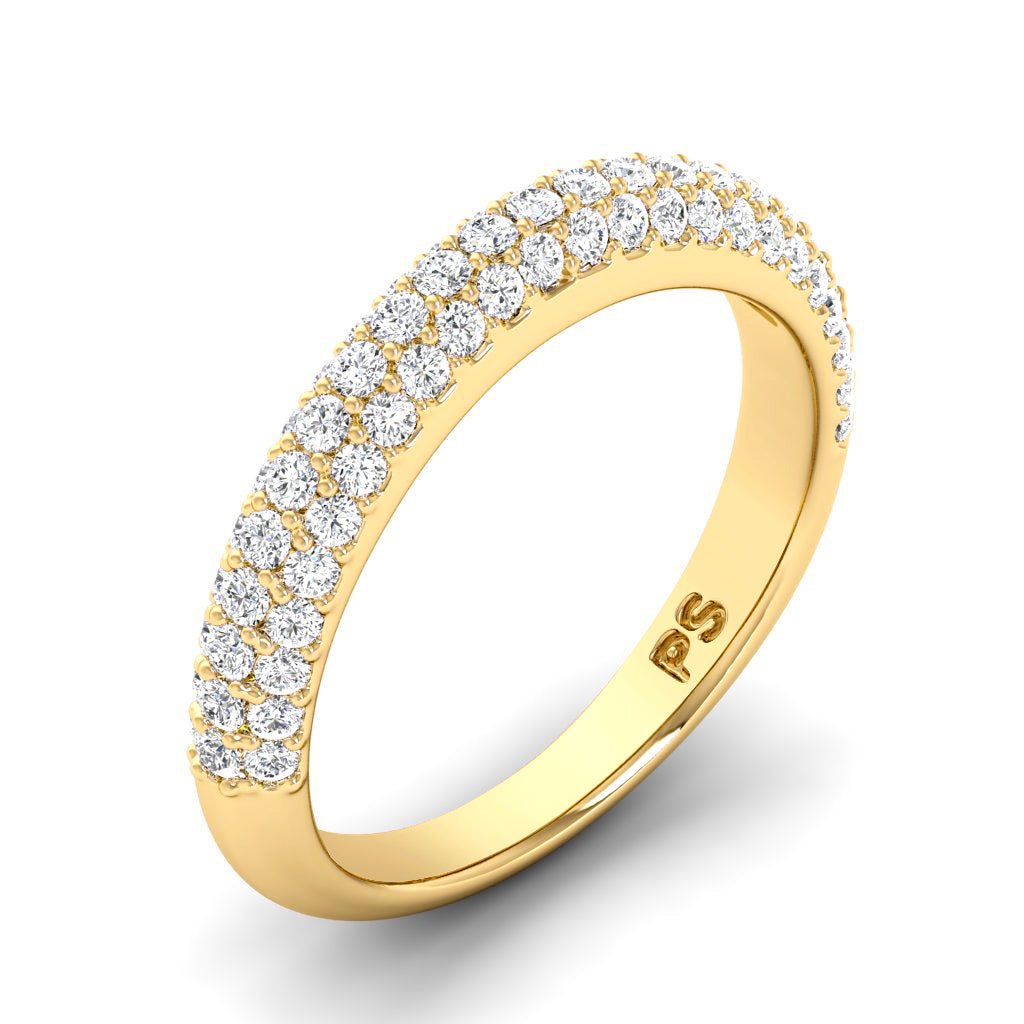 0.65 CT Round Cut Natural Diamonds - Wedding Band