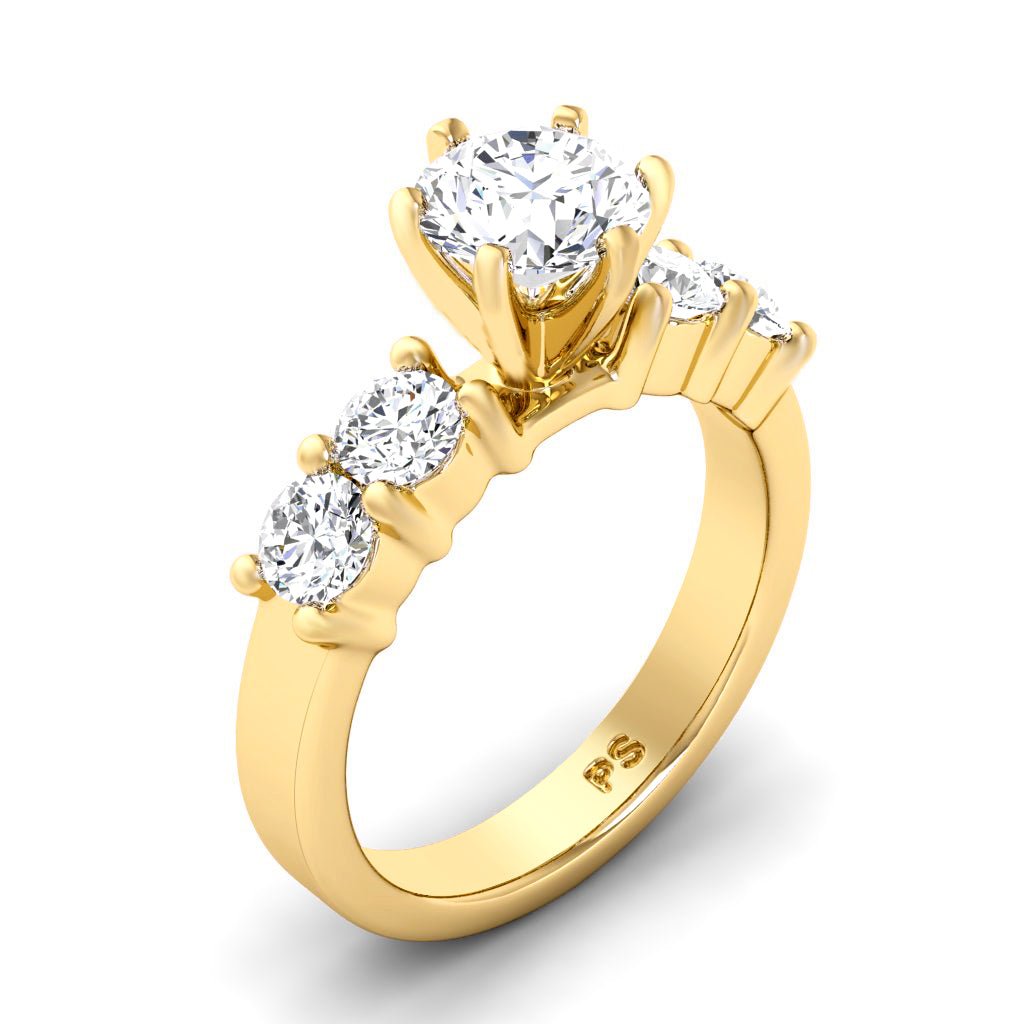 1.10-6.60 CT Round Cut Lab Grown Diamonds - Engagement Ring
