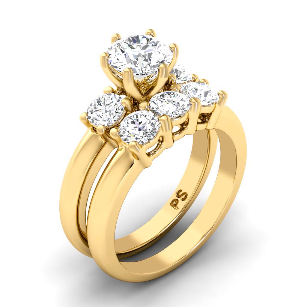 1.35-2.50 CT Round Cut Natural Diamonds - Bridal Set