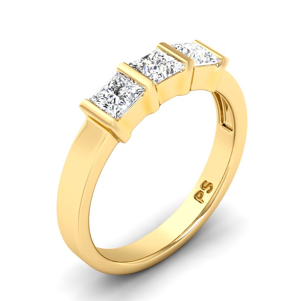 1.05 CT Princess Cut Lab Grown Diamonds - Wedding Band - Primestyle.com