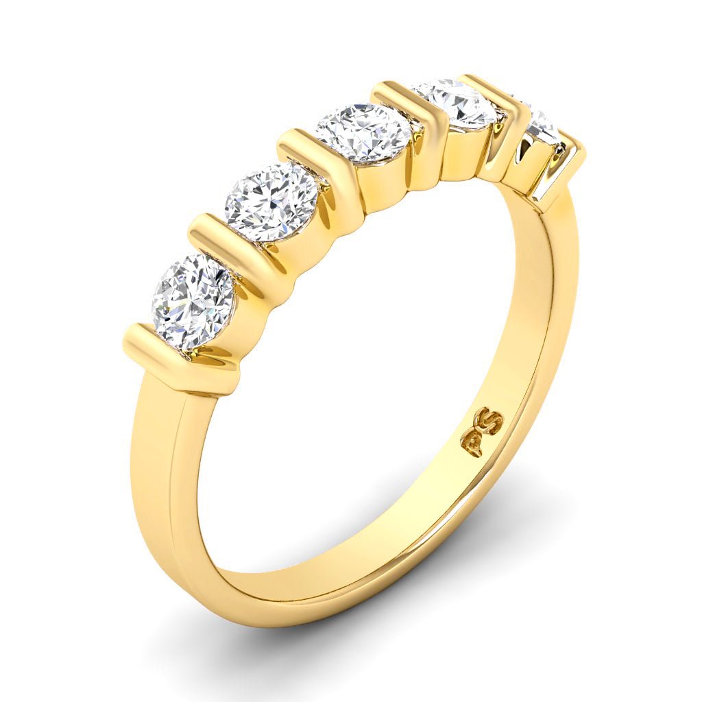 1.10 CT Round Cut Natural Diamonds - Wedding Band - Primestyle.com