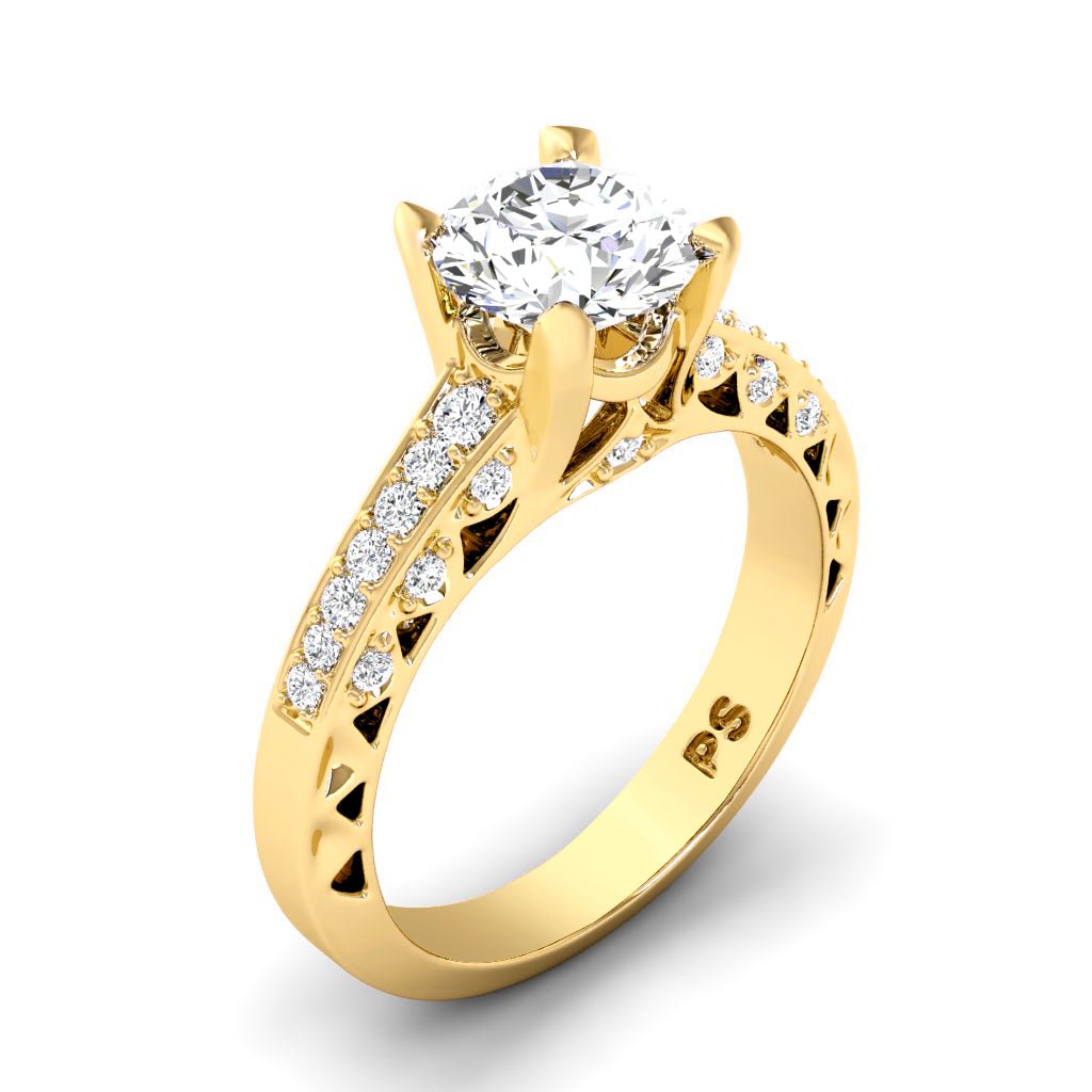 0.60 - 1.75 CT Round Cut Natural Diamonds - Engagement Ring - Primestyle.com