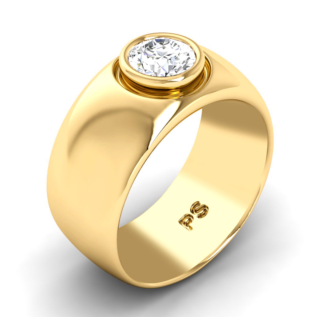 0.70 CT Round Cut Natural Diamonds - Mens Wedding Bands