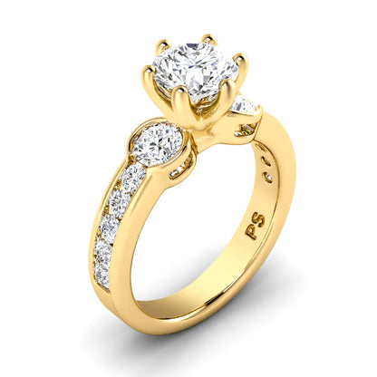 1.35-3.85 CT Round Cut Lab Grown Diamonds - Engagement Ring