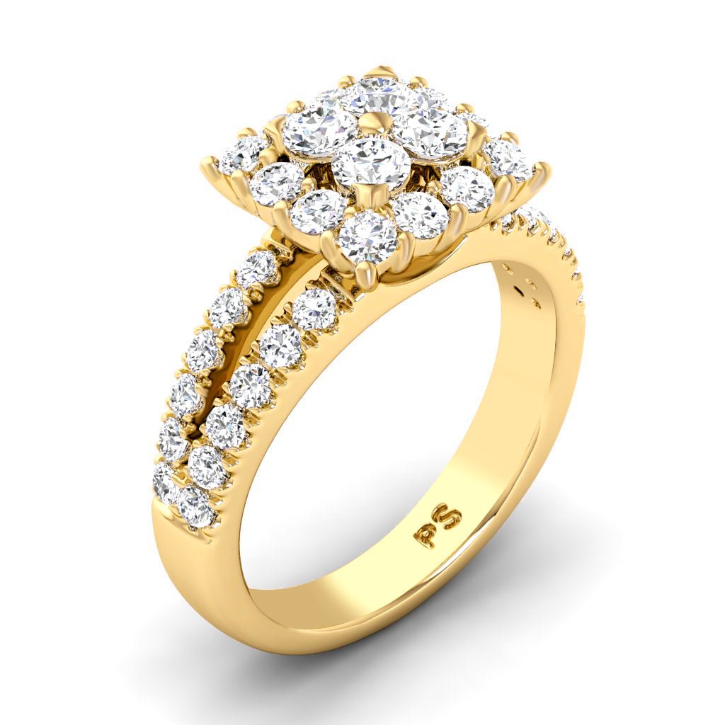 1.21 CT Round Cut Natural Diamonds - Engagement Ring - Primestyle.com