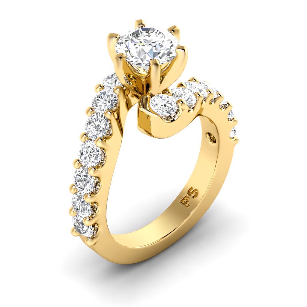 1.65 - 2.80 CT Emerald & Round Cut Natural Diamonds - Engagement Ring - Primestyle.com