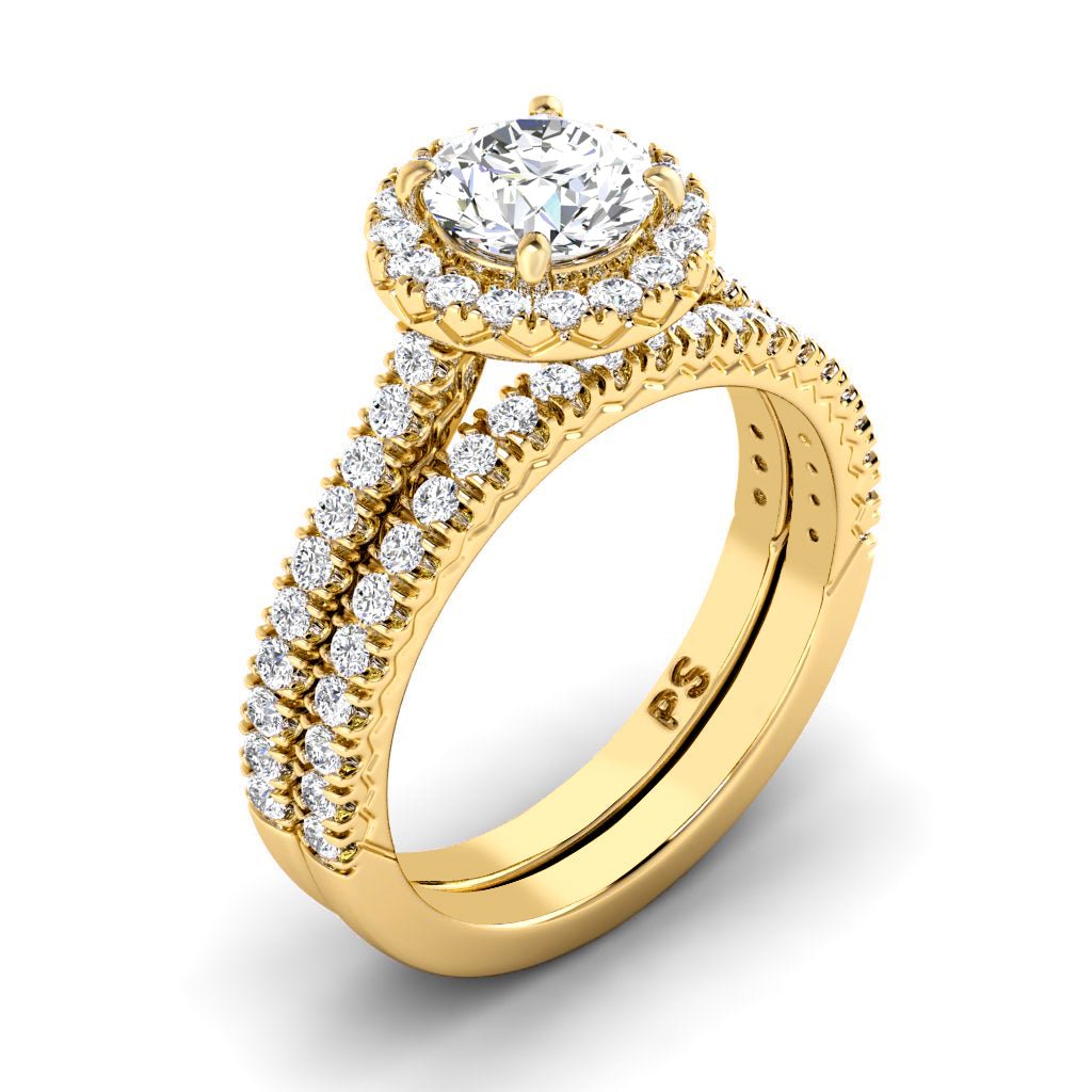 1.05 - 2.20 CT Round Cut Natural Diamonds - Bridal Set - Primestyle.com